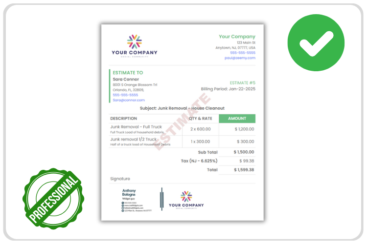 Fast estimates your customers can approve